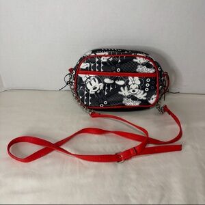 Disney Mickey & Minnie Mouse Black and Red Crossbody Bag /Purse NWOT